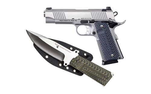 Handguns Magnum Research 1911C 45ACP DE 1911 45ACP 4.33" 8RD SS FS W/KNFE • Model: 1911C